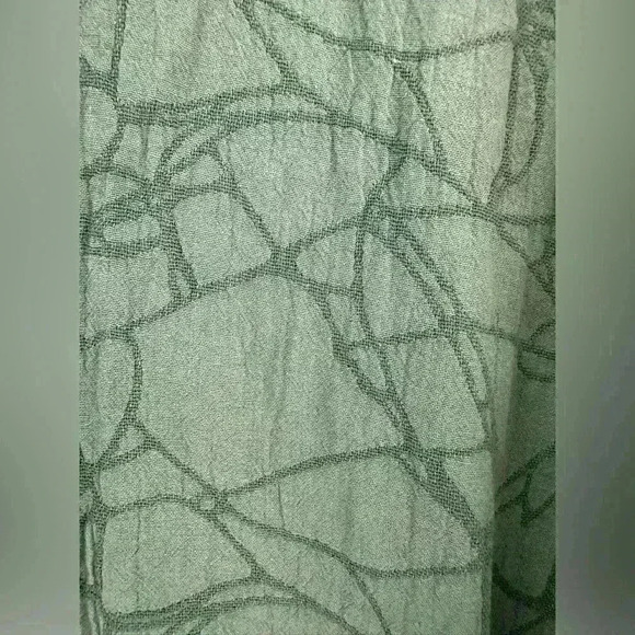 Kleen linen cotton blend button down drapey teal green artsy lagenlook jacket L - Picture 3 of 12